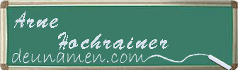 Arne Hochrainer Visitenkarte